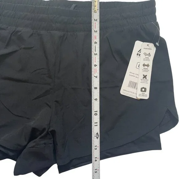 RBX. Short women's shorts with black lining size L. NWT. Made in Cambodia. - Picture 3 of 6